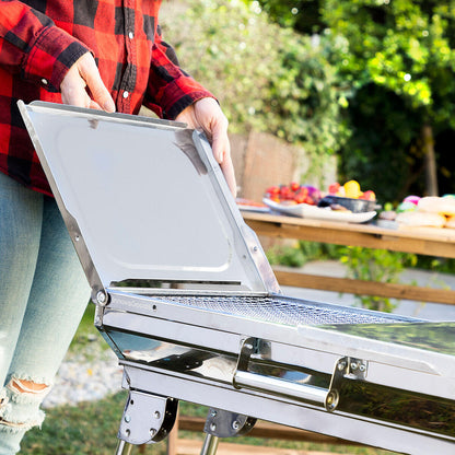 Barbacoa Plegable de Acero Inoxidable